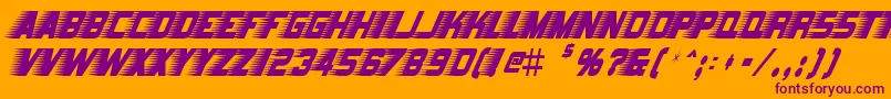 BarbatrickRegular Font – Purple Fonts on Orange Background