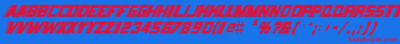 BarbatrickRegular Font – Red Fonts on Blue Background
