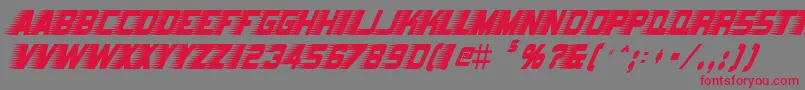 BarbatrickRegular Font – Red Fonts on Gray Background
