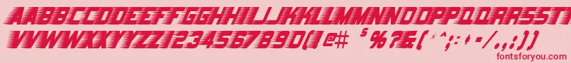 BarbatrickRegular Font – Red Fonts on Pink Background