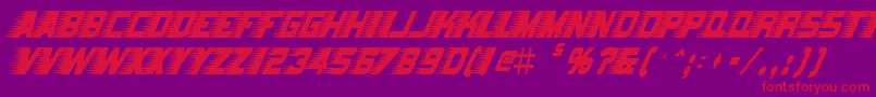 BarbatrickRegular Font – Red Fonts on Purple Background