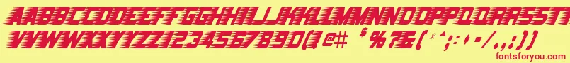 BarbatrickRegular Font – Red Fonts on Yellow Background