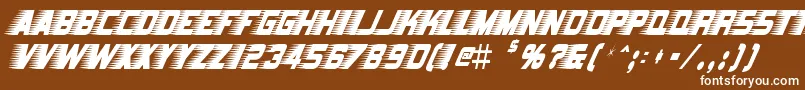Шрифт BarbatrickRegular – белые шрифты на коричневом фоне