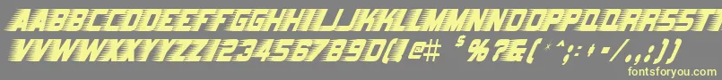 Weitere Informationen zur BarbatrickRegular-Schriftart BarbatrickRegular-Schriftart – Gelbe Schriften auf grauem Hintergrund