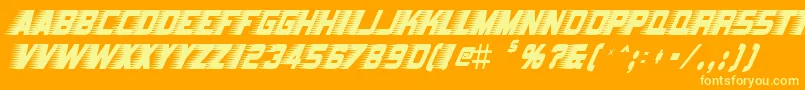BarbatrickRegular Font – Yellow Fonts on Orange Background