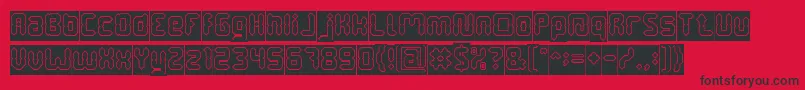 DigitalGothicHollowInverse Font – Black Fonts on Red Background