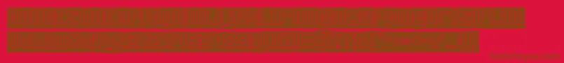 DigitalGothicHollowInverse Font – Brown Fonts on Red Background
