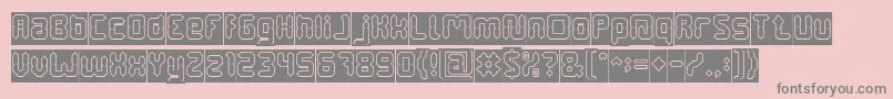 DigitalGothicHollowInverse Font – Gray Fonts on Pink Background
