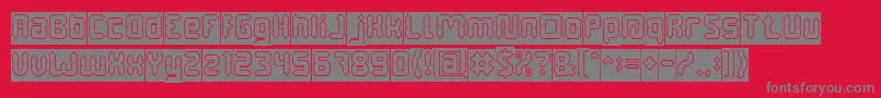 DigitalGothicHollowInverse Font – Gray Fonts on Red Background