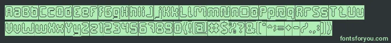 fuente DigitalGothicHollowInverse – Fuentes Verdes Sobre Fondo Negro