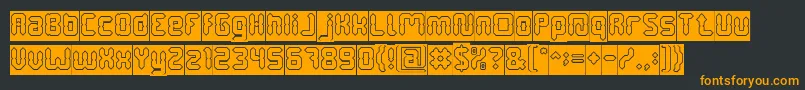 DigitalGothicHollowInverse Font – Orange Fonts on Black Background