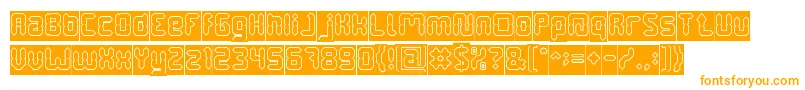 DigitalGothicHollowInverse Font – Orange Fonts on White Background