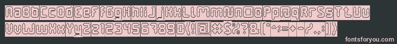 DigitalGothicHollowInverse Font – Pink Fonts on Black Background