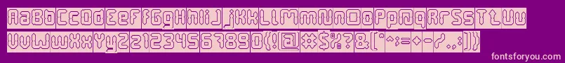 DigitalGothicHollowInverse Font – Pink Fonts on Purple Background