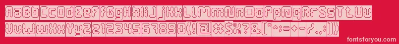 fuente DigitalGothicHollowInverse – Fuentes Rosadas Sobre Fondo Rojo