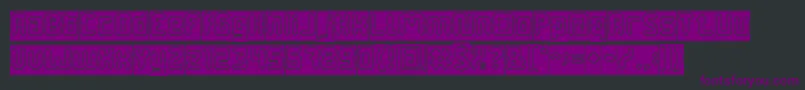 DigitalGothicHollowInverse-Schriftart – Violette Schriften auf schwarzem Hintergrund