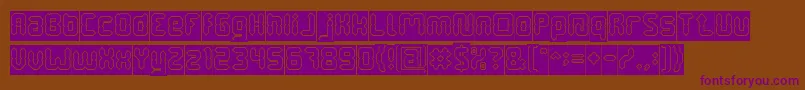 DigitalGothicHollowInverse Font – Purple Fonts on Brown Background
