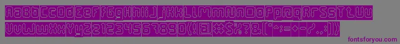 DigitalGothicHollowInverse Font – Purple Fonts on Gray Background