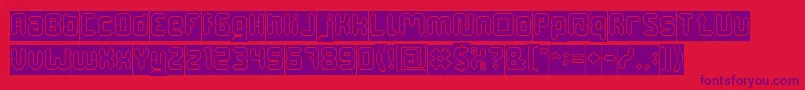 DigitalGothicHollowInverse Font – Purple Fonts on Red Background