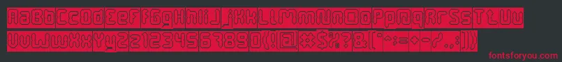 DigitalGothicHollowInverse Font – Red Fonts on Black Background