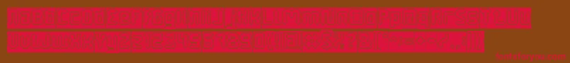 DigitalGothicHollowInverse Font – Red Fonts on Brown Background