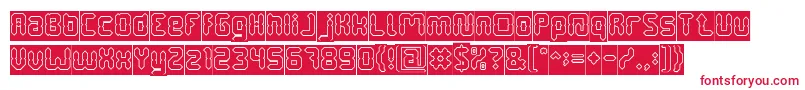 フォントDigitalGothicHollowInverse – 赤い文字