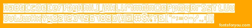 DigitalGothicHollowInverse Font – White Fonts on Orange Background