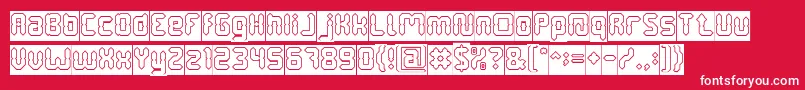 DigitalGothicHollowInverse Font – White Fonts on Red Background