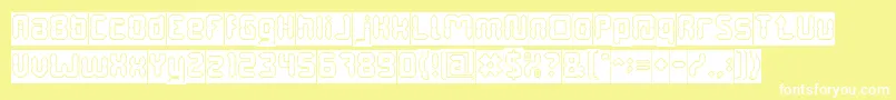DigitalGothicHollowInverse Font – White Fonts on Yellow Background