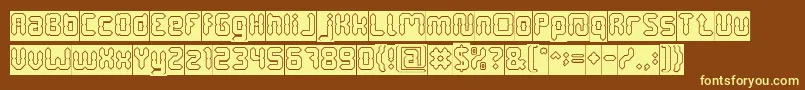 DigitalGothicHollowInverse Font – Yellow Fonts on Brown Background