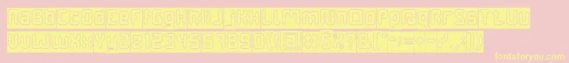 DigitalGothicHollowInverse Font – Yellow Fonts on Pink Background