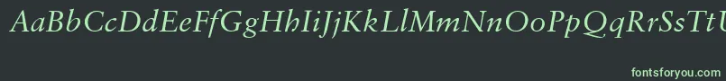 fuente SabonCeItalic – Fuentes Verdes Sobre Fondo Negro