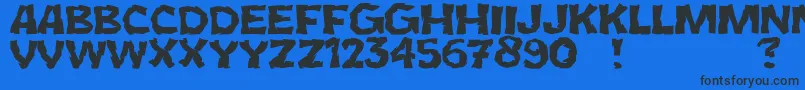 JmhCromI Font – Black Fonts on Blue Background