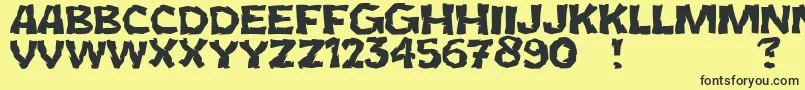 JmhCromI Font – Black Fonts on Yellow Background