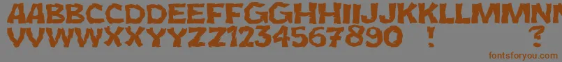 JmhCromI Font – Brown Fonts on Gray Background