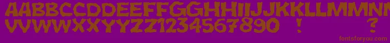 JmhCromI Font – Brown Fonts on Purple Background