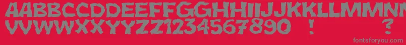 JmhCromI Font – Gray Fonts on Red Background