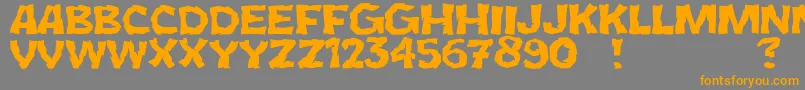 JmhCromI Font – Orange Fonts on Gray Background