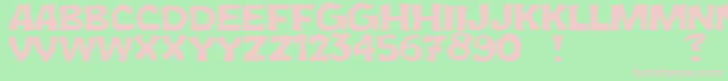 JmhCromI-Schriftart – Rosa Schriften auf grünem Hintergrund