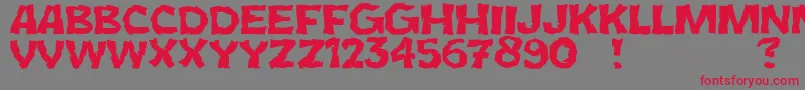 JmhCromI Font – Red Fonts on Gray Background