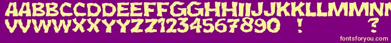 JmhCromI Font – Yellow Fonts on Purple Background