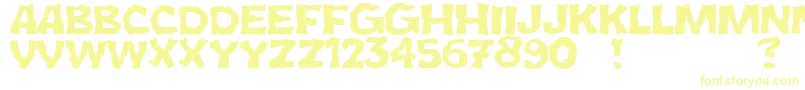 JmhCromI Font – Yellow Fonts on White Background