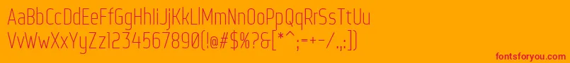 WebServeroff-Schriftart – Rote Schriften auf orangefarbenem Hintergrund