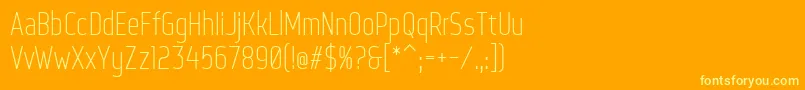 WebServeroff Font – Yellow Fonts on Orange Background