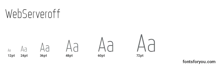WebServeroff font sizes