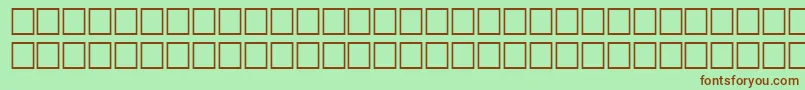 SanchionRegular Font – Brown Fonts on Green Background