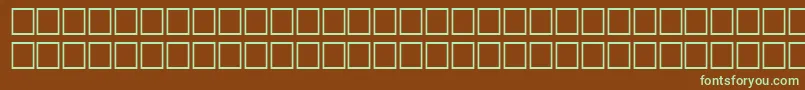 SanchionRegular-fontti – vihreät fontit ruskealla taustalla