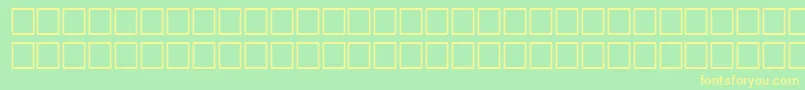 SanchionRegular-Schriftart – Gelbe Schriften auf grünem Hintergrund