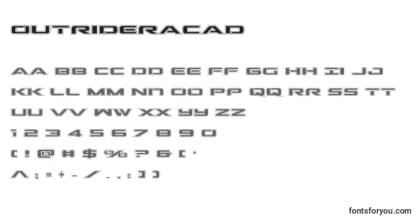 Fuente Outrideracad - alfabeto, números, caracteres especiales