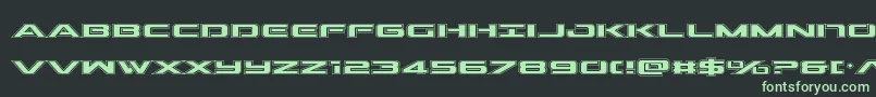 Outrideracadフォントについての詳細 フォントOutrideracad – 黒い背景に緑の文字